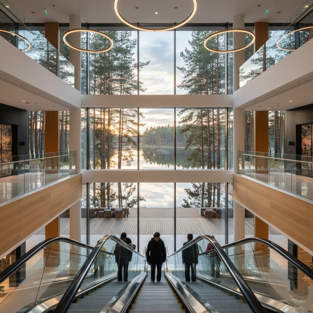 Beautiful interior view of Pine City Mall 